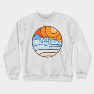 Currituck Beach, NC Summertime Vacationing Stained Glass Sunrise Crewneck Sweatshirt